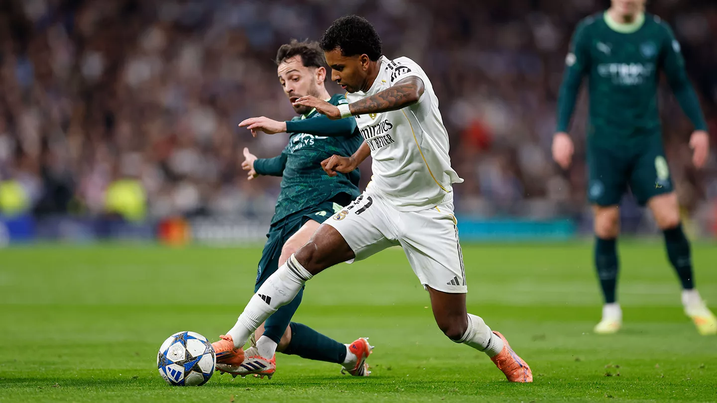 Rodrygo durante el partido entre Real Madrid y Manchester City en Champions League