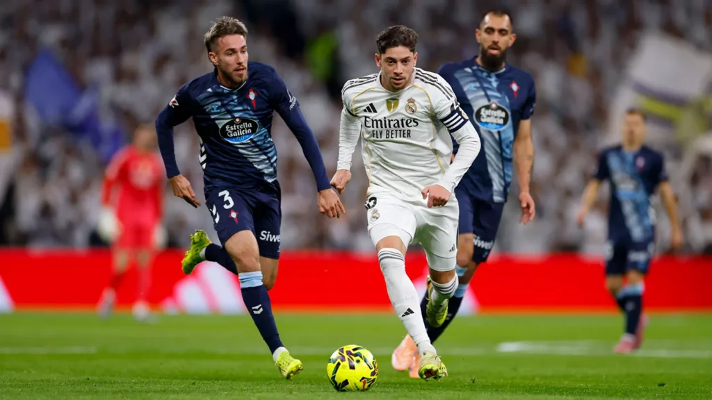 Partido entre Real Madrid y Celta de Vigo en el Santiago Bernabéu